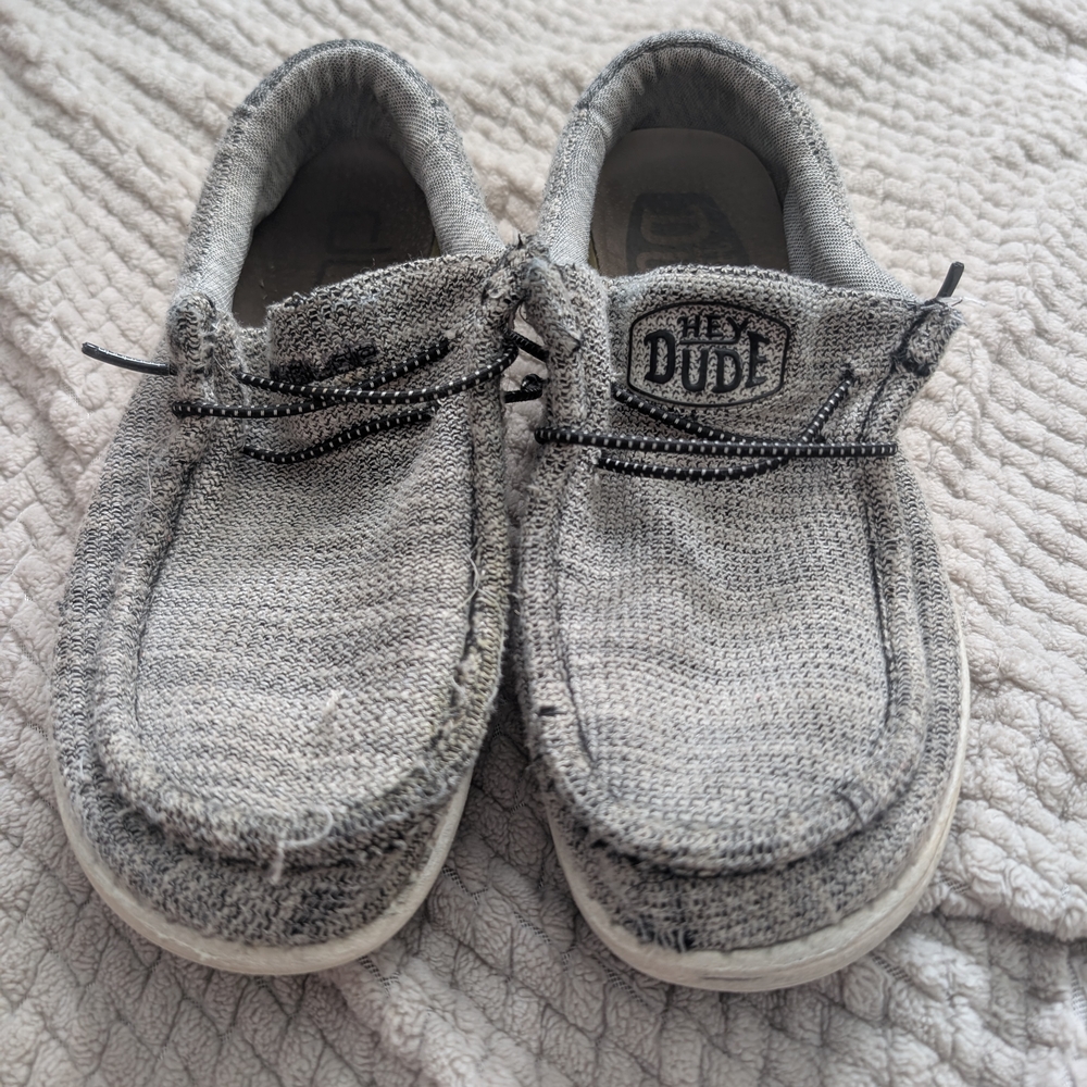 Hey Dude Wally Black And White Stretchy Slip On